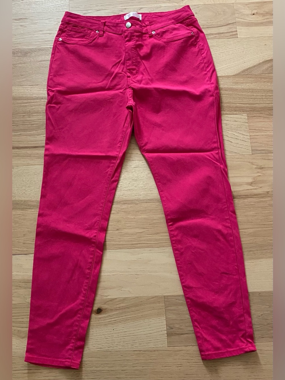 Bright Hot Pink Slim Straight Pants by Discount Divas Size XL
